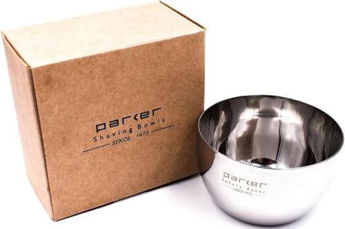 Parker Stainless Steel Shaving Bowl for Lathering Shave Soap