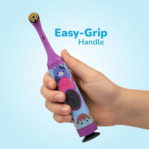 GUM Squishmallows Kids Battery Power Electric Toothbrush - Soft Bristles, Oscillating Head, 2-Pack