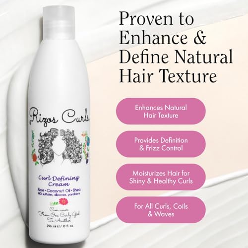 Rizos Curls Curl Defining Cream for Wavy, Curly & Coily Hair - Curl Cream