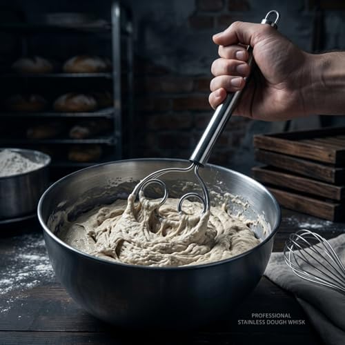 Tombili 2-Piece Danish Dough & Balloon Whisk Set - 12 Inch Stainless Steel
