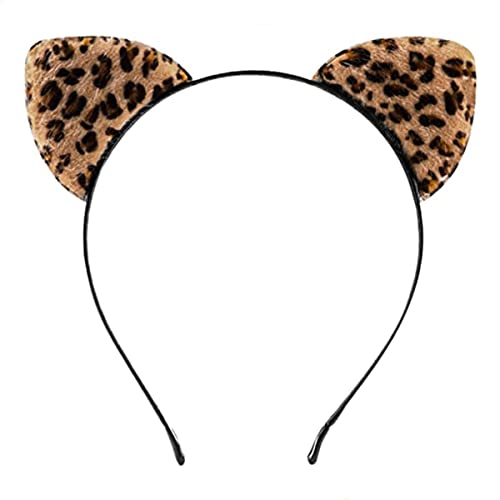 Leopard Ears Headband for Women Girls Halloween Cosplay Accessories