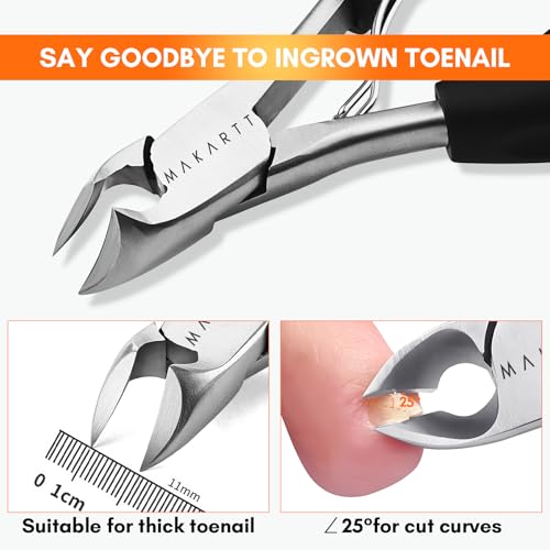 Makartt Ingrown Toenail Clipper Set - Stainless Steel Pedicure Kit
