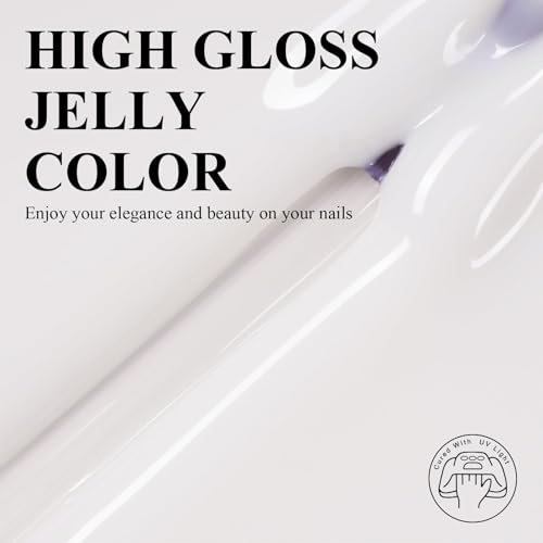 Milky White Jelly Gel Nail Polish - 10ML Translucent Soak Off