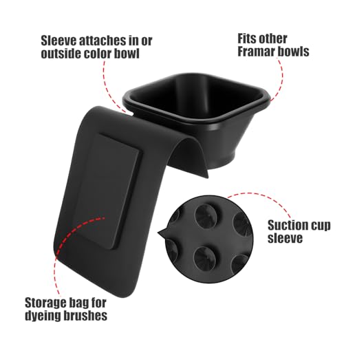 Professional Hair Dye Bowls Set, Square Mixing Bowls for Salon & Home