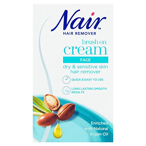 Nair Brush-On Facial Hair Remover Cream with Argan Oil - 50ml
