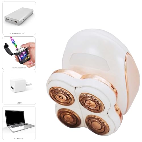 Electric Razors, Women Electric Shaver, Hair Removal Device, Cordless Painless Leg Shaver with LED Light,Waterproof Rechargeable Face Shaver for Bikini Face and Body