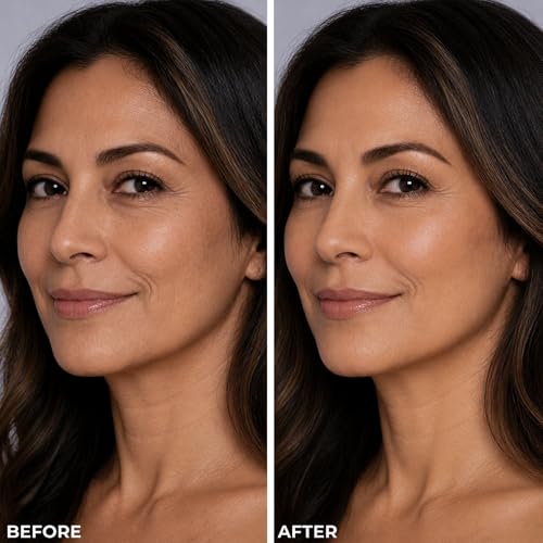 LUMINESS Liquid Mirage w/SPF 50 Color Adjusting Foundation Kit - Color Changing Foundation, SPF 50 Primer & Makeup Brush, Face Makeup for Mature Skin, 4in1 Liquid Foundation, Concealer & Moisturizer