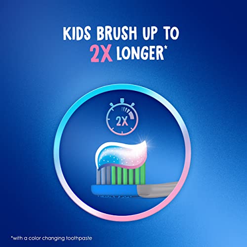 Crest Kids Fluoride Toothpaste, Color-Changing Bubblegum, 4.2 oz (3 Count)
