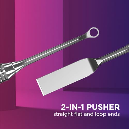 Staleks Pro Expert 51 Cuticle Pusher Tool – Ergonomic Stainless Steel Manicure Tool