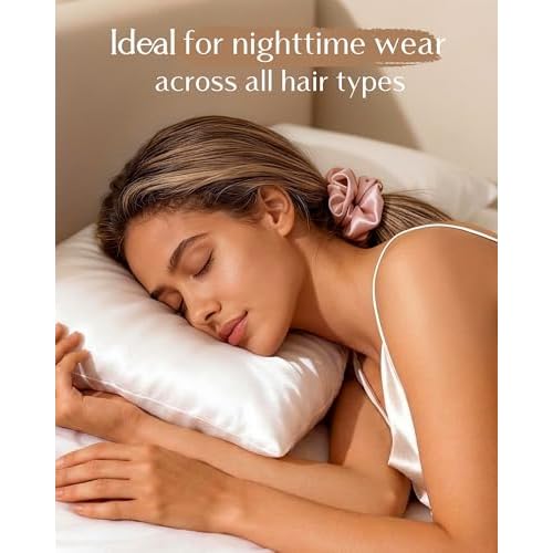 Yanibest 8 Pcs Satin Scrunchies - Silk Scrunchies Ponytail Holders, Soft Satin Hair Ties No Damage, Hair Accessories for Women