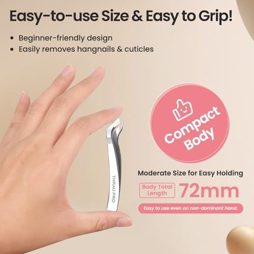 Professional Mini Cuticle Trimmer Tweezers - Precision Nail & Hangnail Care