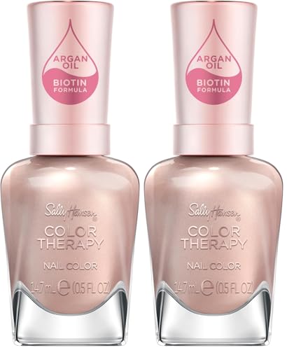 Sally Hansen Color Therapy Nail Polish Powder Room Pack of 2 - Nourishing & Strengthening