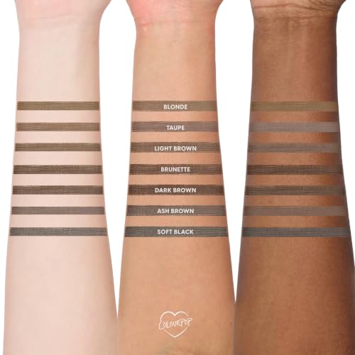 ColourPop Brow Boss Duo Taupe Waterproof Eyebrow Pencil + Clear Gel (2 Count) – 0.23 oz Each