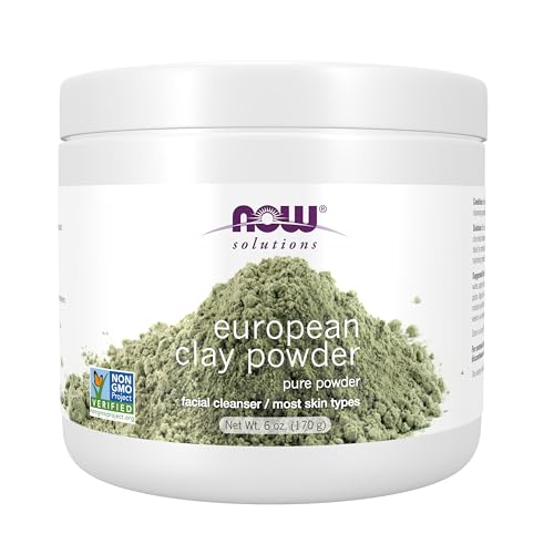 NOW Solutions European Clay Powder for Facial Mask - 6 oz, Deep Cleansing & Detox