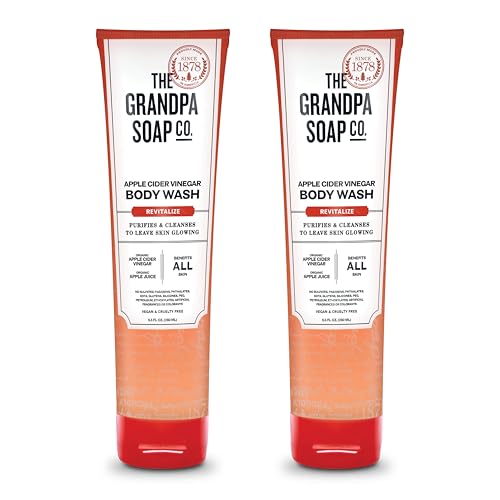 The Grandpa Soap Company Apple Cider Vinegar Body Wash - 2 Pack, Vegan & Natural Skin Revitalizer
