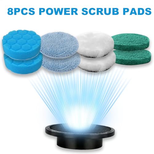 9 Pack Electric Spin Scrubber Brush Heads Set - Replacement for Household Cleaning, Bathroom & Floor