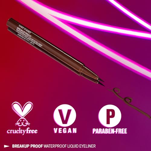 wet n wild Mega Last Brown Liquid Eyeliner - Waterproof, 16-Hour Wear