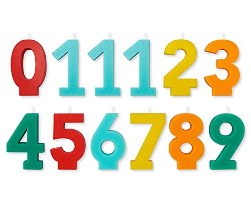 American Greetings Birthday Number Candles (12-Count) - Multi-Color