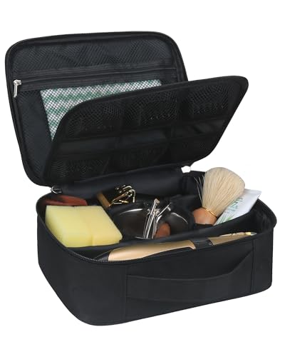 Meiiy Large Black Barber Tool Bag for Hair Clippers & Grooming Accessories