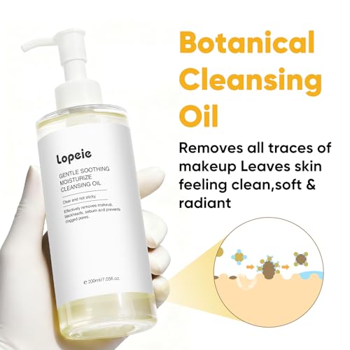 Lopeie 200ml Deep Cleansing Oil for Makeup & Sunscreen Removal – Gentle, Hydrating Facial Cleanser for All Skin Types