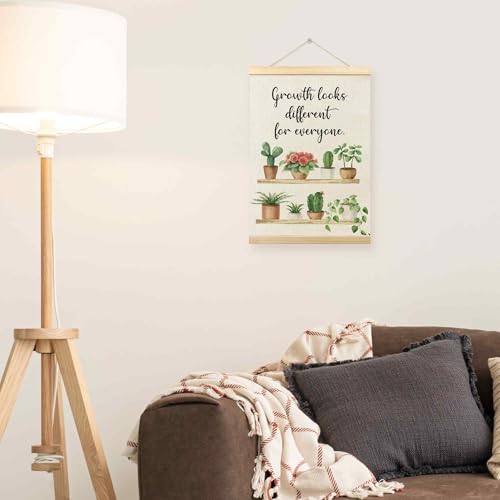 Motivational Mental Health Wall Art with Wooden Hanger - 12x16