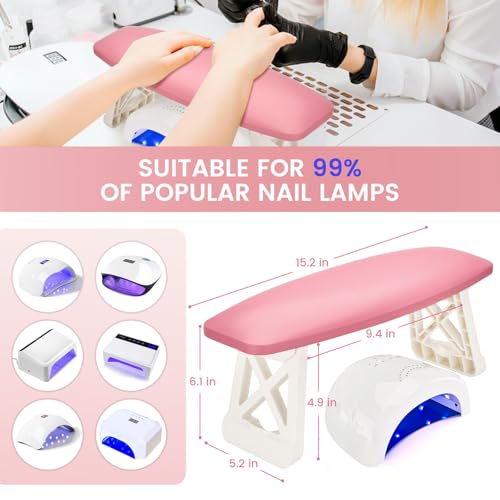 Ergonomic Nail Arm Rest Cushion - Foldable Hand & Foot Stand for Nail Techs
