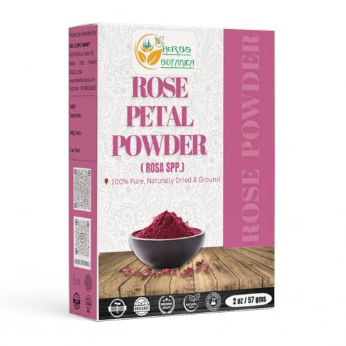 100% Pure Rose Petal Powder - Natural Skin Care & Culinary Use, 2 oz