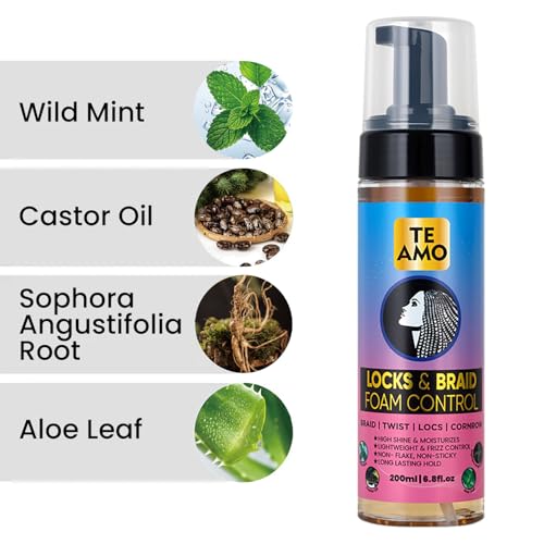 Te Amo Braid & Loc Foam Control - Long-Lasting Hair Styling Mousse