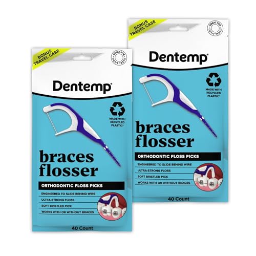 ORVANCE Dentemp Braces Flosser Pack of 20 - Ultra Strong Dental Floss for Braces, Easy & Effective Cleaning