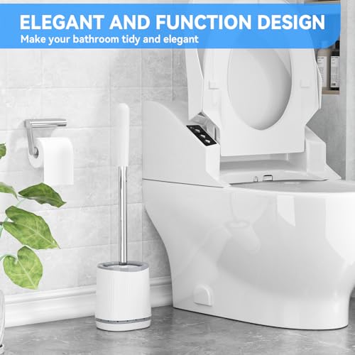 TRENTI Toilet Brush and Holder Set - Compact Wall-Mounted Design