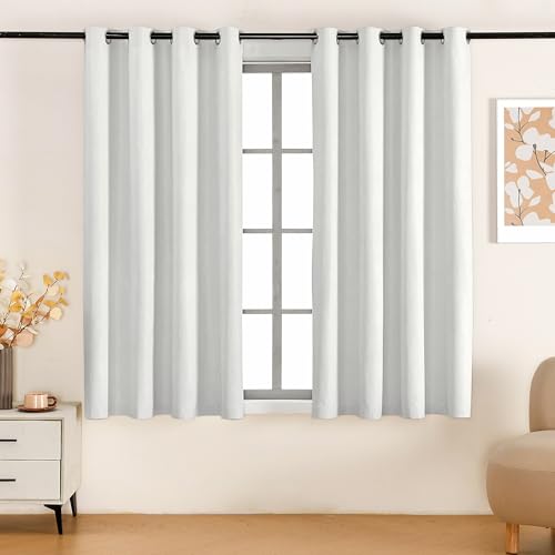 100% Blackout Grommet Curtains - 2 Panel Set, 52" x 63"