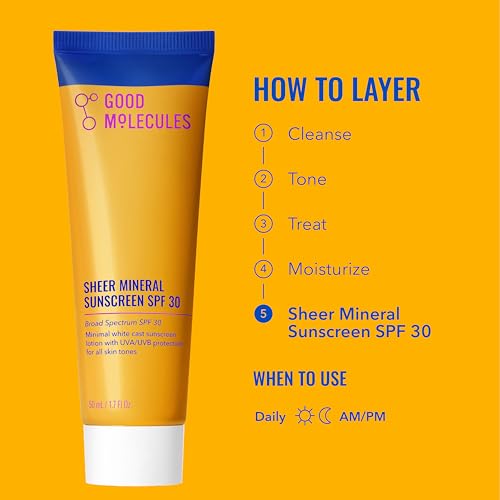 Good Molecules Sheer Mineral Face Sunscreen SPF 30 - 1.7 oz