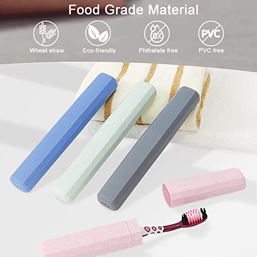 Mulbozy Portable Travel Toothbrush Case - 4 Eco-Friendly Covers