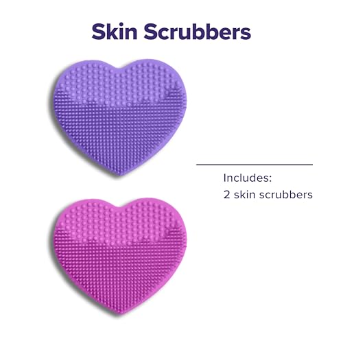 Plum Beauty Heart-Shaped Silicone Skin Scrubber with Suction Cup