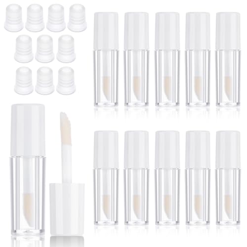 10PCS Mini Clear Lip Gloss Tubes - Refillable 1.2ml Containers for DIY Cosmetics