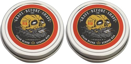Fisticuffs Cigar Blend Mustache Wax - Strong Hold, Vanilla Scent, 1 oz (Pack of 2)