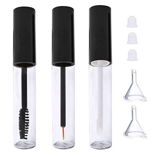 3 Pack Empty Mascara, Eyeliner & Lip Gloss Tubes - 10ml