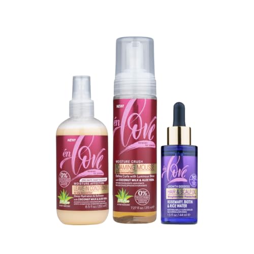 éN Love Knot Ever Moisture Detangler for Curly & Coily Hair 12oz | Deep Hydrating Pre-Shampoo with Aloe & Coconut Milk