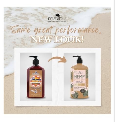 Malibu Tan Hemp Golden Glow Skin Firming Lotion, Medium Deep, 18 fl oz