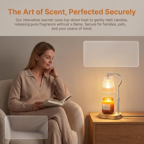 Candle Warmer Lamp with Brightness Control | Kid & Pet Safe Aromatherapy