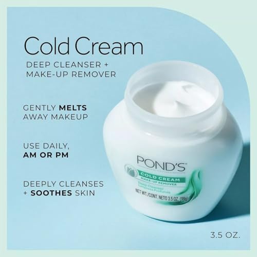 POND'S Cold Cream Make-Up Remover 2-Pack, Unscented, 3.5 Oz Each