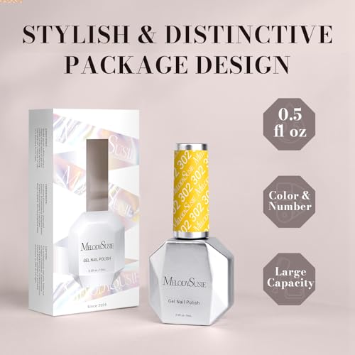 MelodySusie Neon Yellow Gel Nail Polish - 0.5fl oz, High Gloss