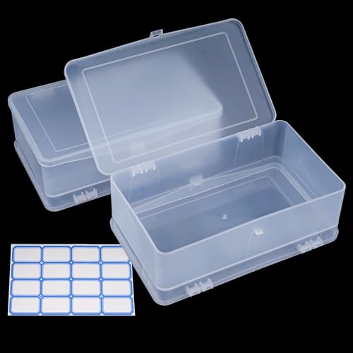 Lokyango 2-Pack Double-Layer Manicure Tool Storage Box - Clear Plastic