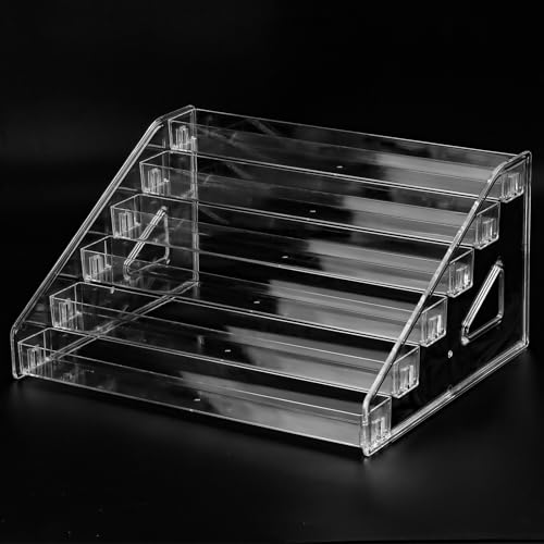 SUTOKAKA 6-Tier Clear Acrylic Nail Polish Organizer Stand - 12.2" x 10.04" x 6.3"