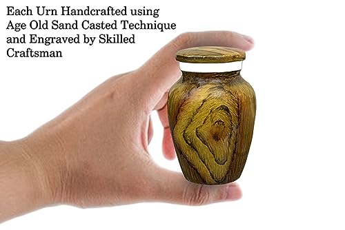 BOLD & DIVINE Wooden Keepsake Urn for Human Ashes - Small Teak Root