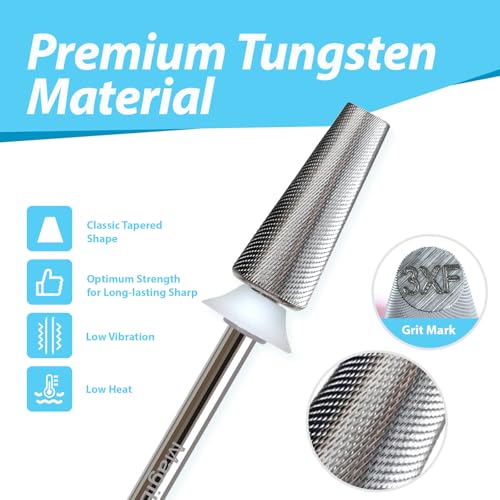 MagiBling 3XF Tapered Barrel Nail Drill Bit - 3/32" Tungsten Carbide