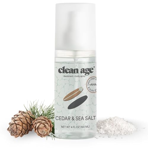 Clean Age Cedar Body Spray & Deodorant for Teens - 4 Fl Oz