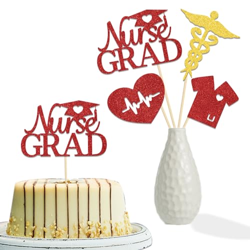 Nurse Graduation Centerpiece Sticks - 12 Table Toppers for Party Decor