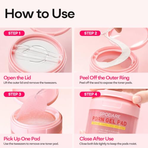 SPODARE Salmon DNA Collagen Jelly Toner Pads Pink, 70 Count – Hydrating Face Mask & Eye Care