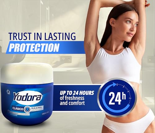 Yahve Yodora Classic Cream Deodorant - 24-Hour Maximum Protection, 60g